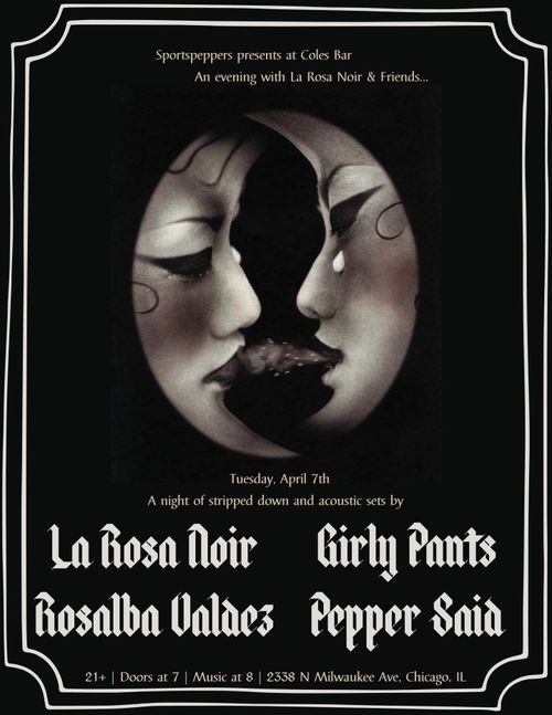 Sportspeppers presents: An Evening with La Rosa Noir and Friends