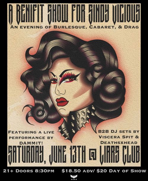 Chicago Gothic Scene Presents: A Benefit Show for Sindy Vicious — An Evening of Burlesque, Cabaret & Drag with DAMMIT!, DJ sets by Viscera Spit & DeathsxHead 