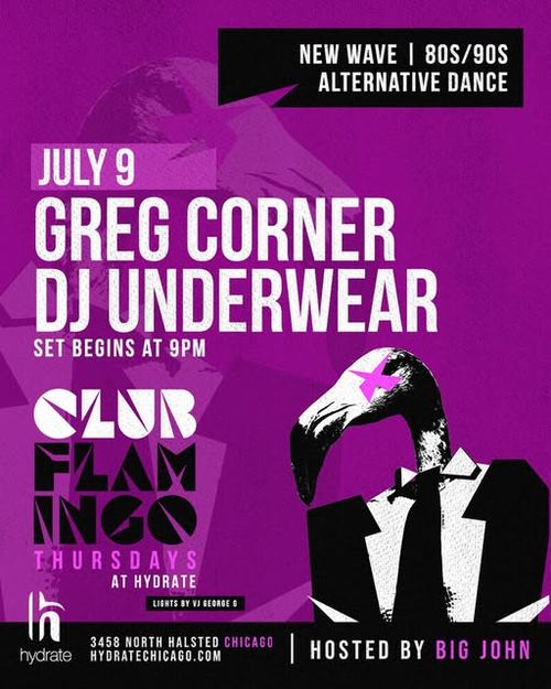 CLUB FLAMINGO with DJs Greg Corner, New Album, Avi/Sic