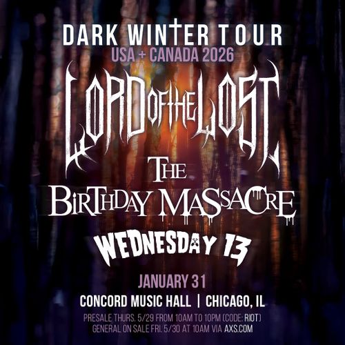 Lord of the Lost, The Birthday Massacre, Wednesday 13